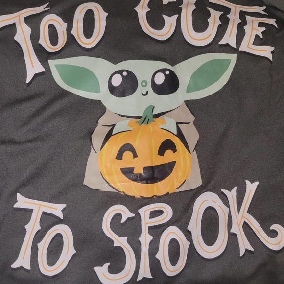 Star Wars baby yoda halloween pajama set of drawstring shorts and tshirt size M - Picture 1 of 7